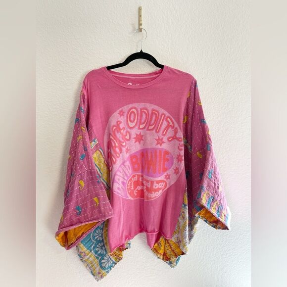 Up cycled Kimonos!  Pink Floyd, Nirvana Kantha Patchwork with graphic band T’s. - Picture 14 of 16